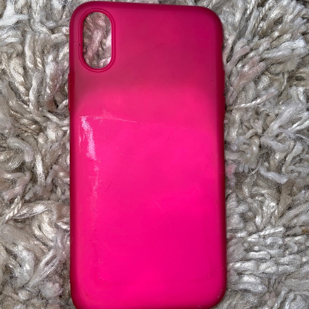 iphone x neon pink phone case